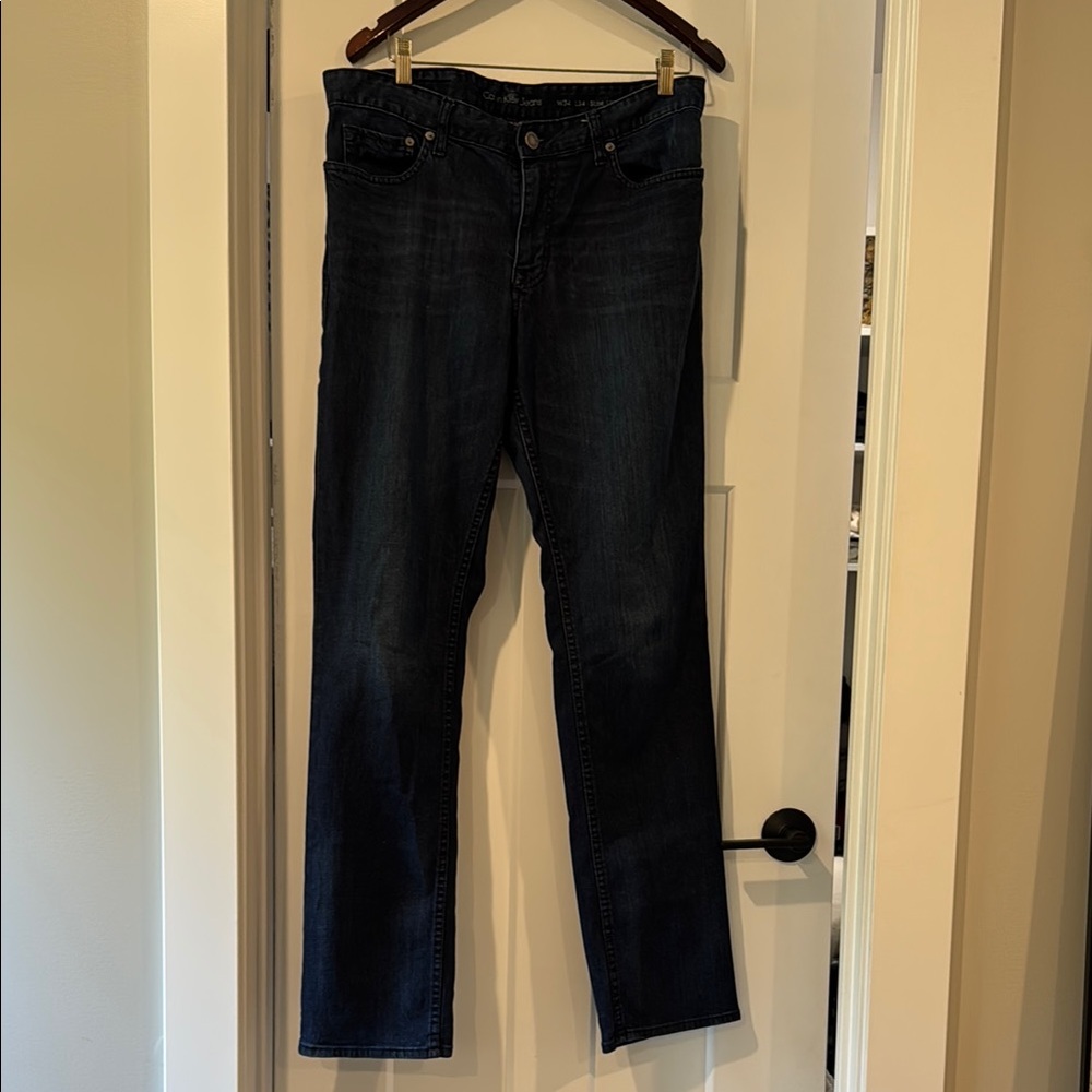 Calvin Klein Men's Slim Straight Jeans - Dark Blue